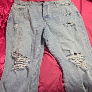 Distressed Light Blue Women's Jeans